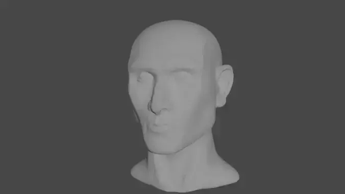 basic male face 3D model