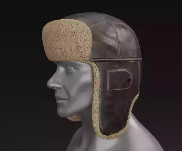 Winter Hat - Aviator - Military PBR 4K Low-poly 3D model