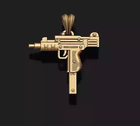 automat gun pendant 3D print model