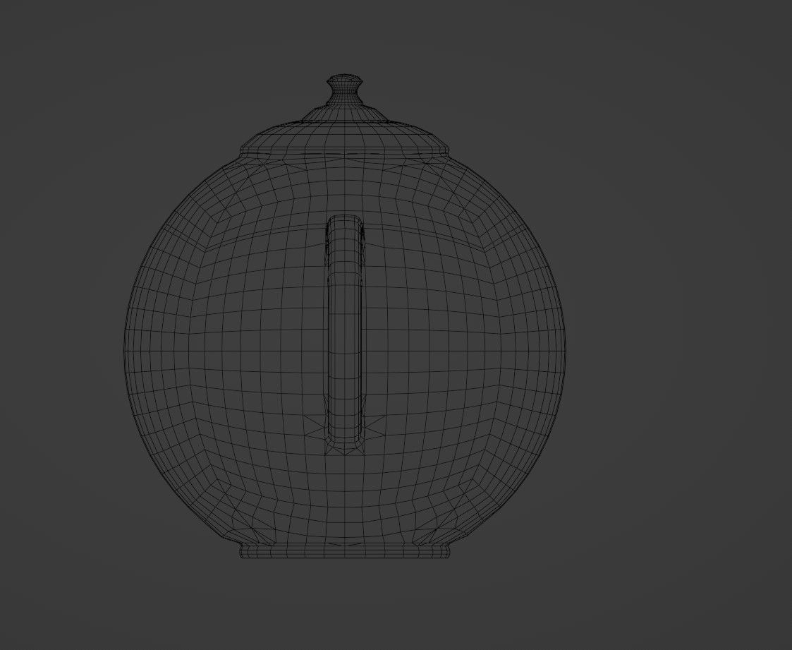 Teapot russian Low-poly 3D model_10