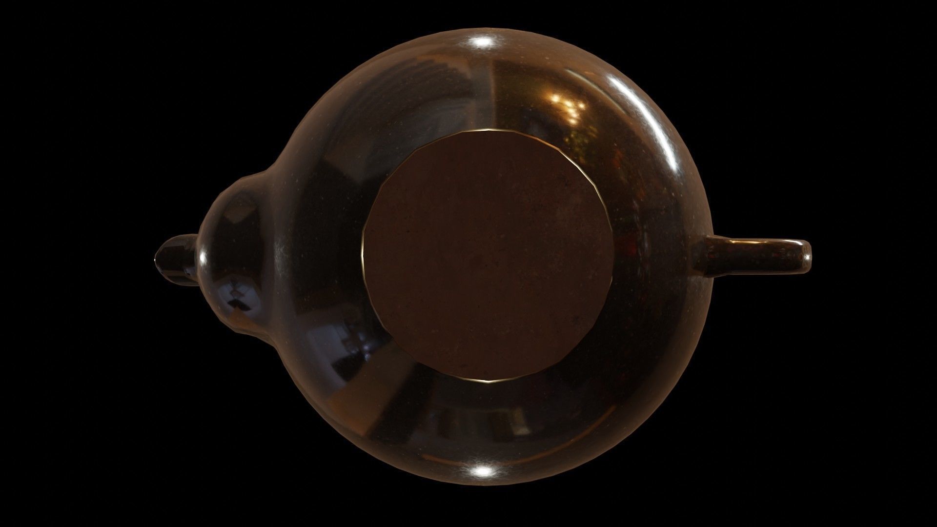 Teapot russian Low-poly 3D model_6