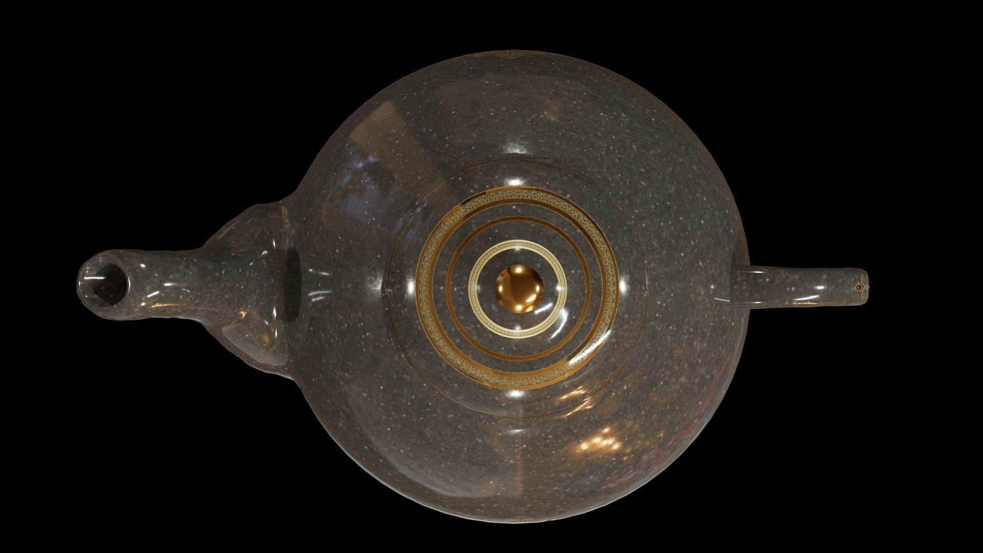 Teapot russian Low-poly 3D model_5