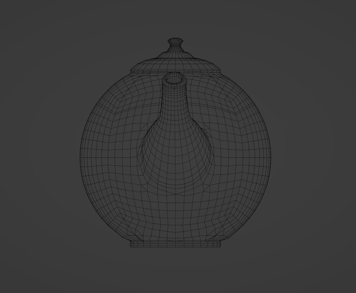 Teapot russian Low-poly 3D model_9