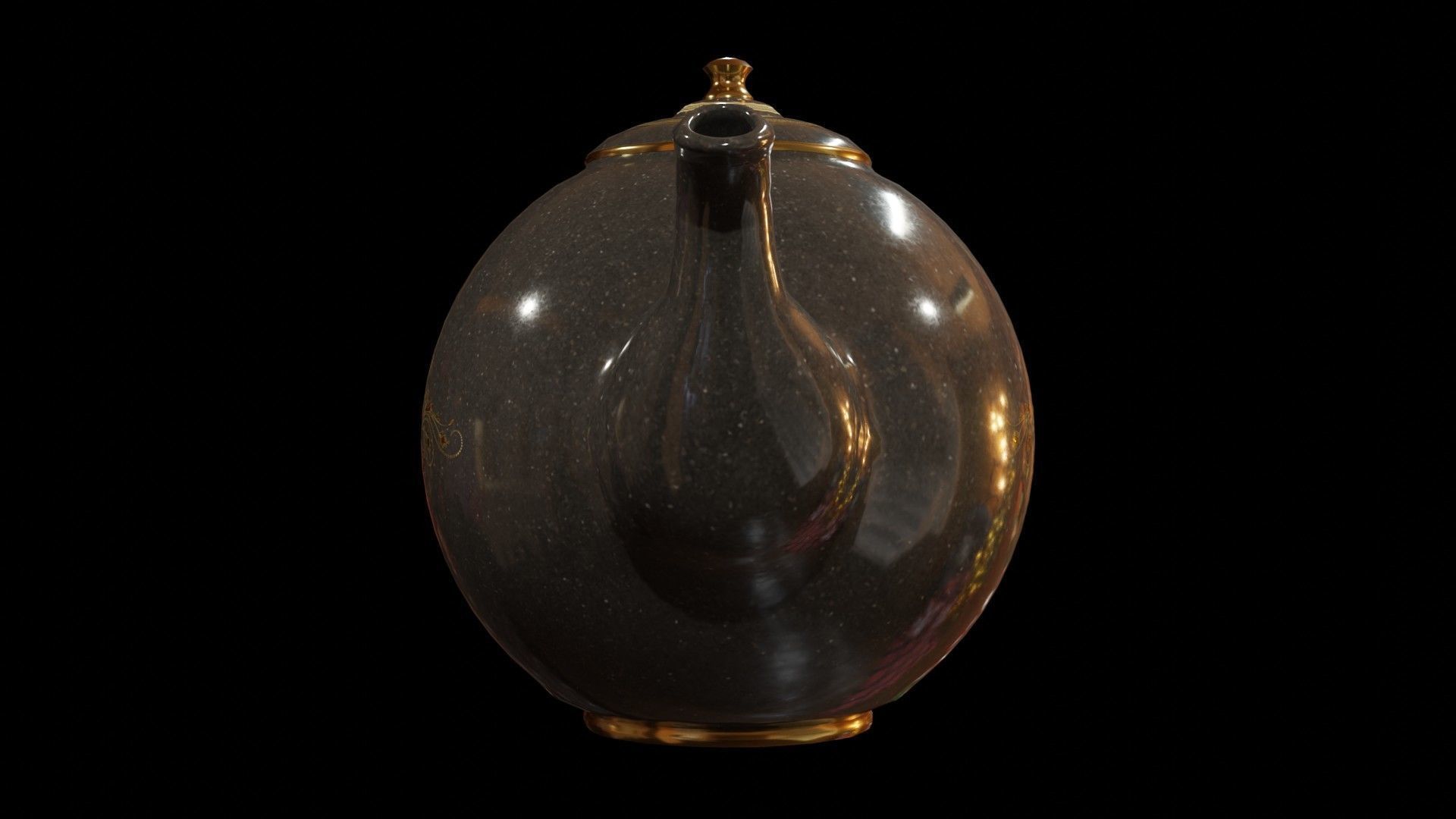 Teapot russian Low-poly 3D model_4