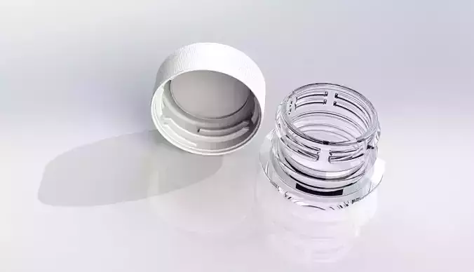 Water Bottle cap and neck 3D print model