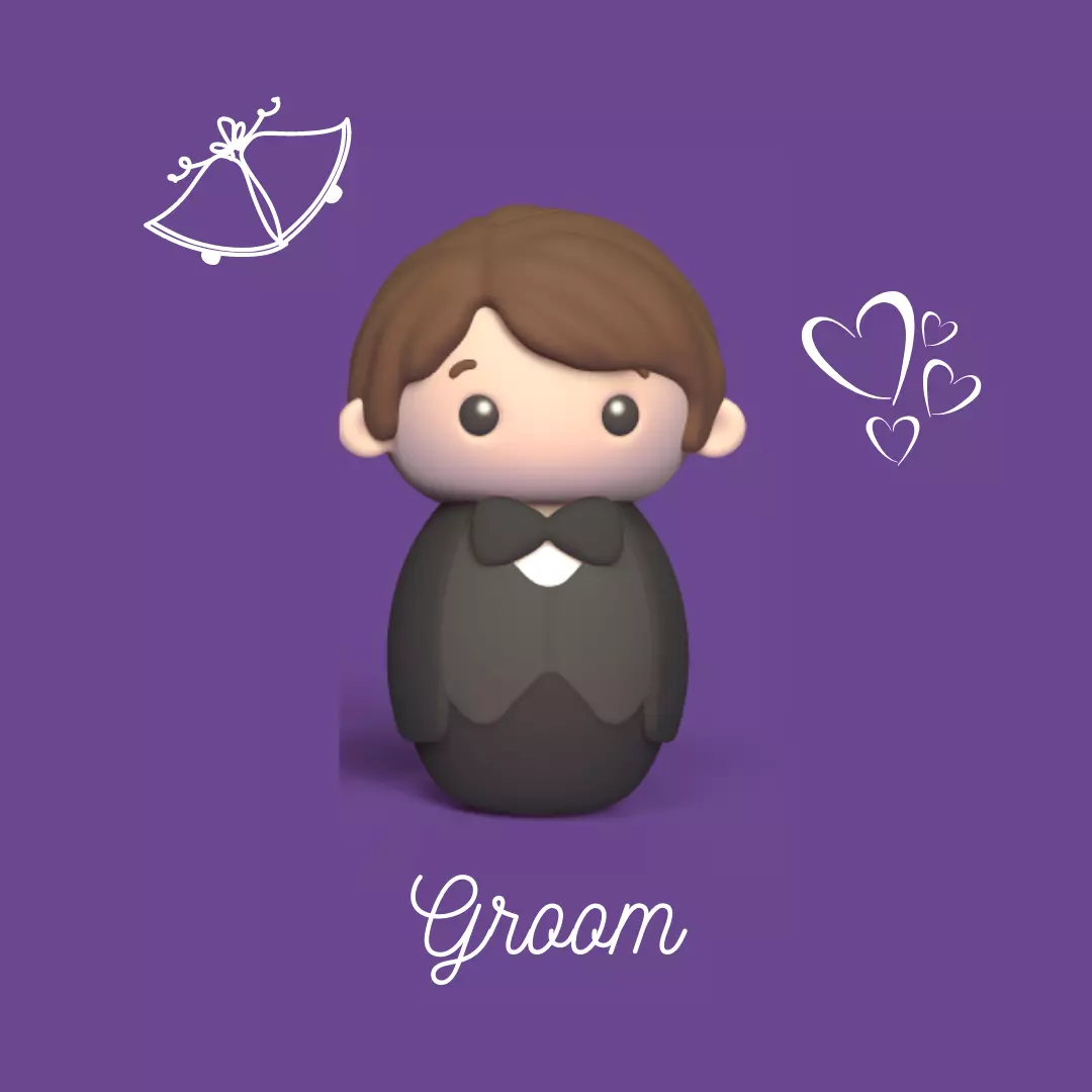 Groom Cake Topper 3D print model
