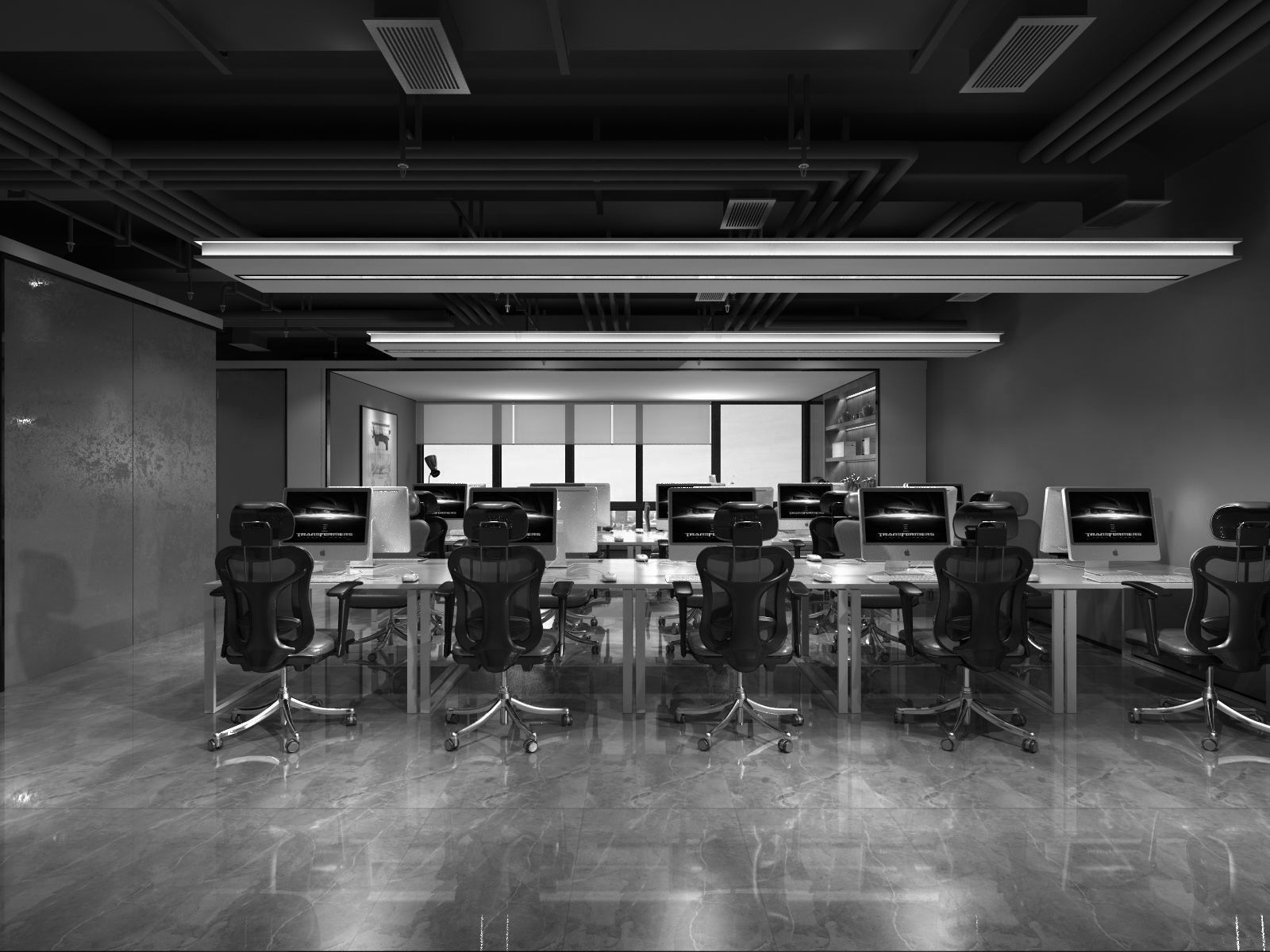 Simple Office 3D model 3 3D model CGTrader