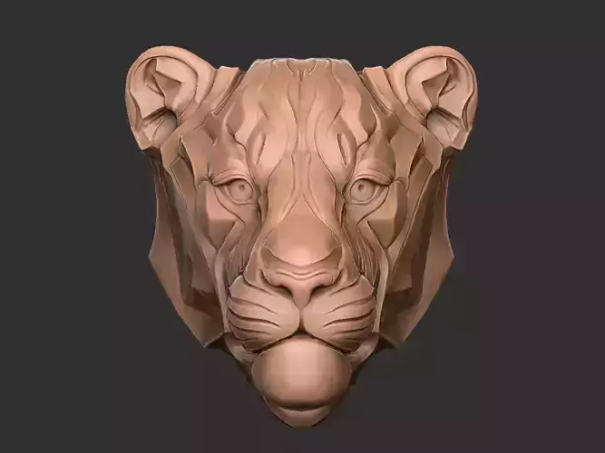 Tiger head wall decoration statue