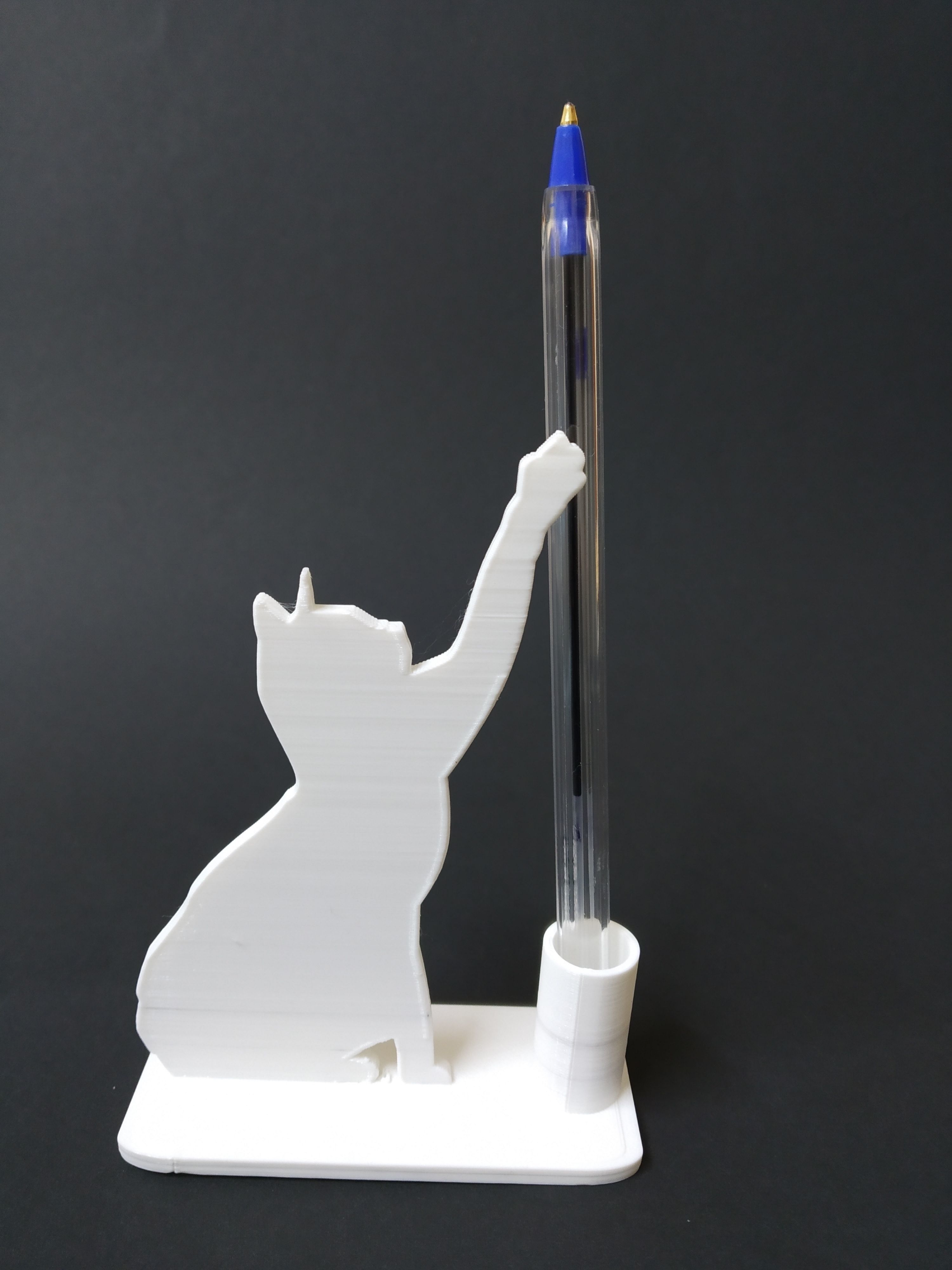 Cat Pen Holder 3D model 3D printable CGTrader