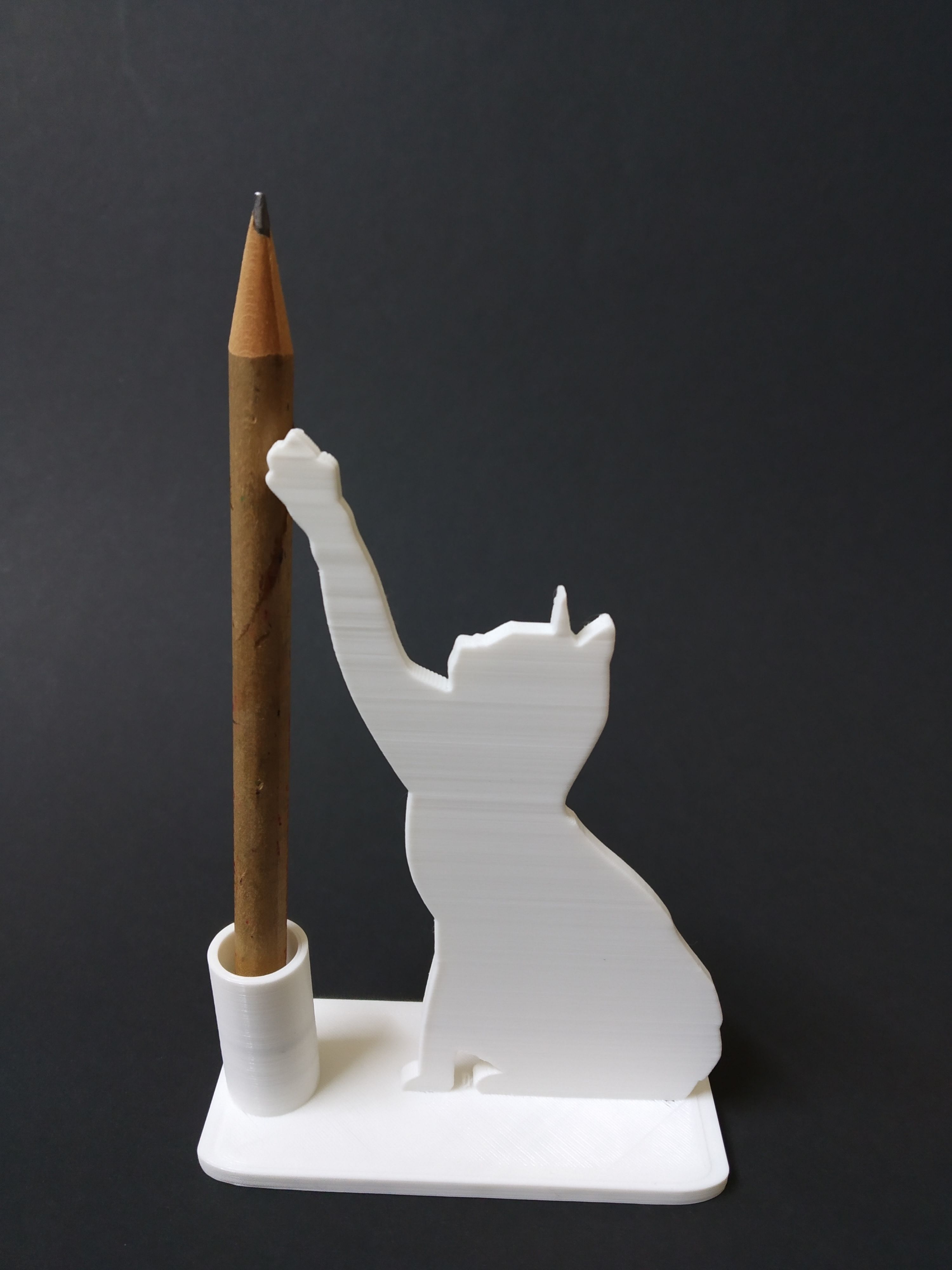 Cat Pen Holder 3D model 3D printable CGTrader