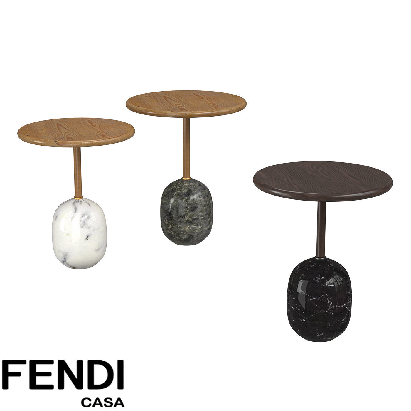 Bottini Marble Coffee Table Low-poly 3D model_4