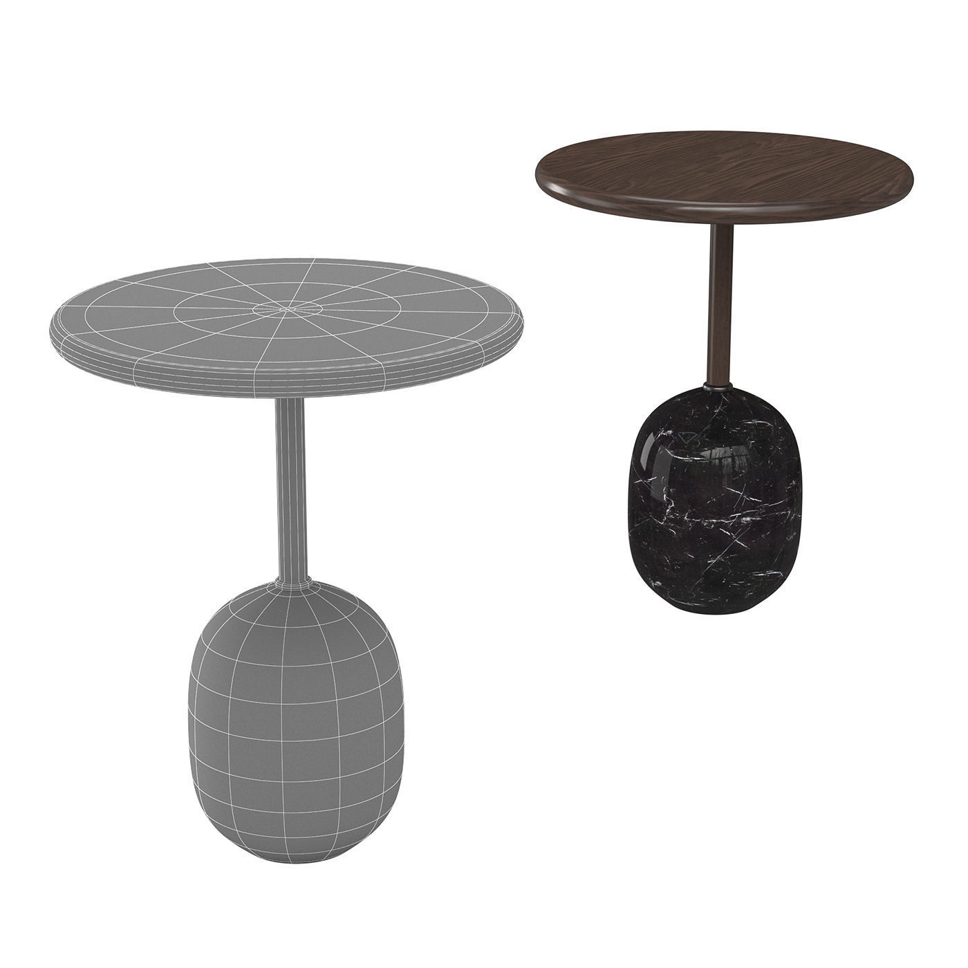 Bottini Marble Coffee Table Low-poly 3D model_2