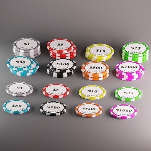 poker chips 3D model