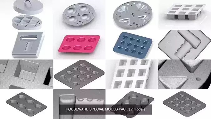 HOUSEWARE SPECIAL MOULD PACK 3D Model Collection