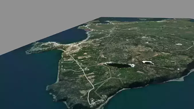 Island Paruas de Grand Manan New Brunswick Canada 3D model