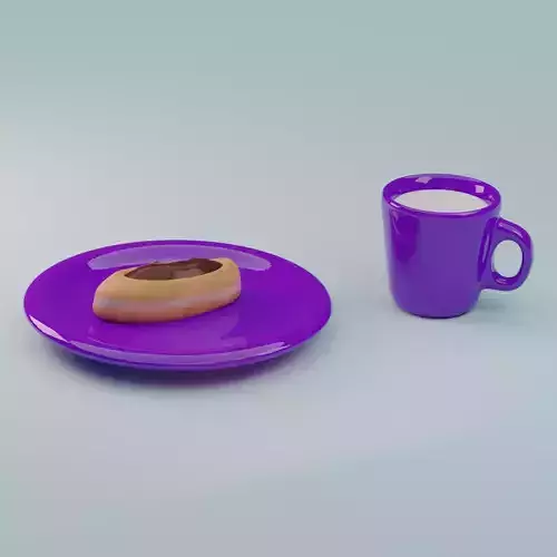 dessert donut on plate