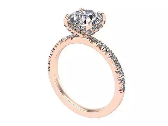 Round Diamond Rose Solitaire