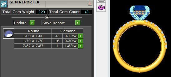 Round Diamond Rose Solitaire 3D print model_6