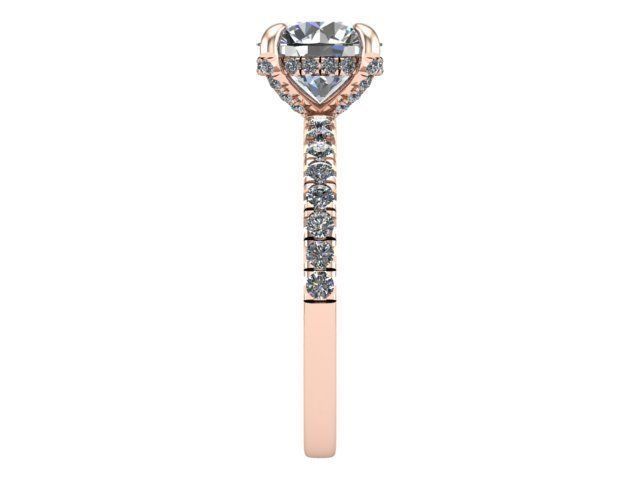 Round Diamond Rose Solitaire 3D print model_2
