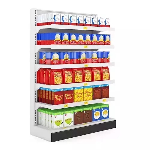 Supermarket Shelf 3D model