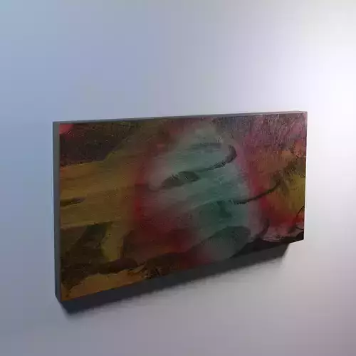 painting 2 abstract hanging on wall 3D model