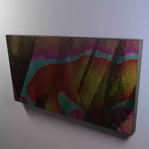 painting 3 abstract hanging on wall