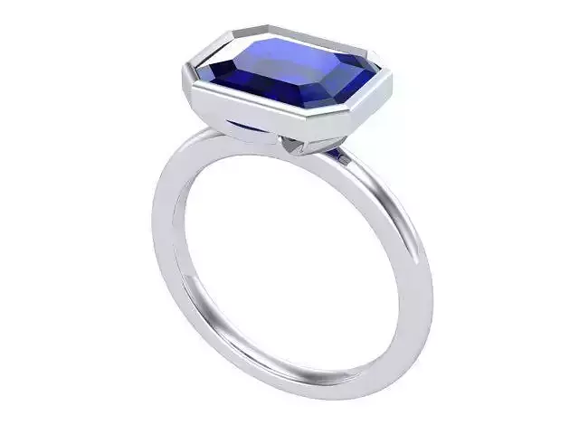Sapphire Silver Ring
