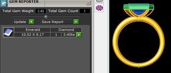 Sapphire Silver Ring 3D print model_5