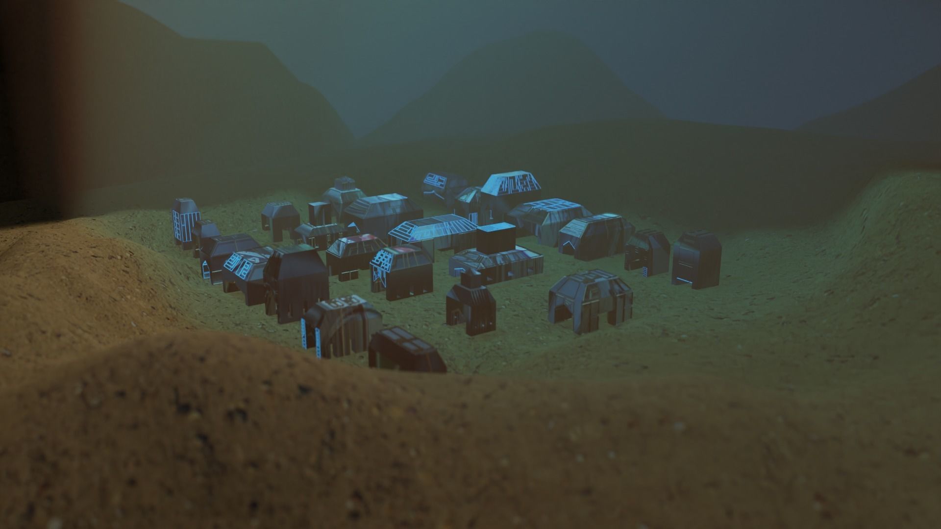 Scifi City Kitbash Building 3D model_1