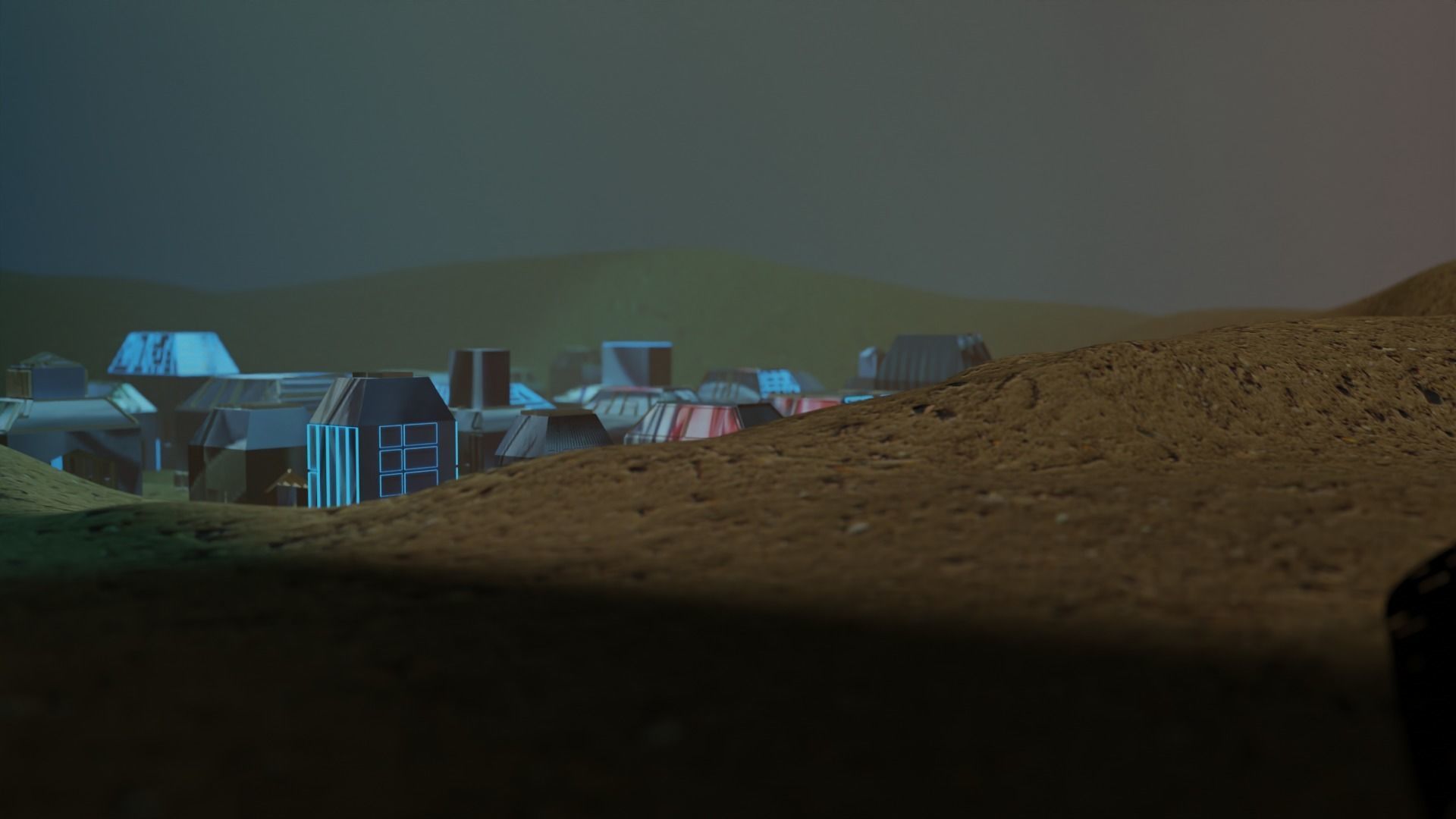 Scifi City Kitbash Building 3D model_9