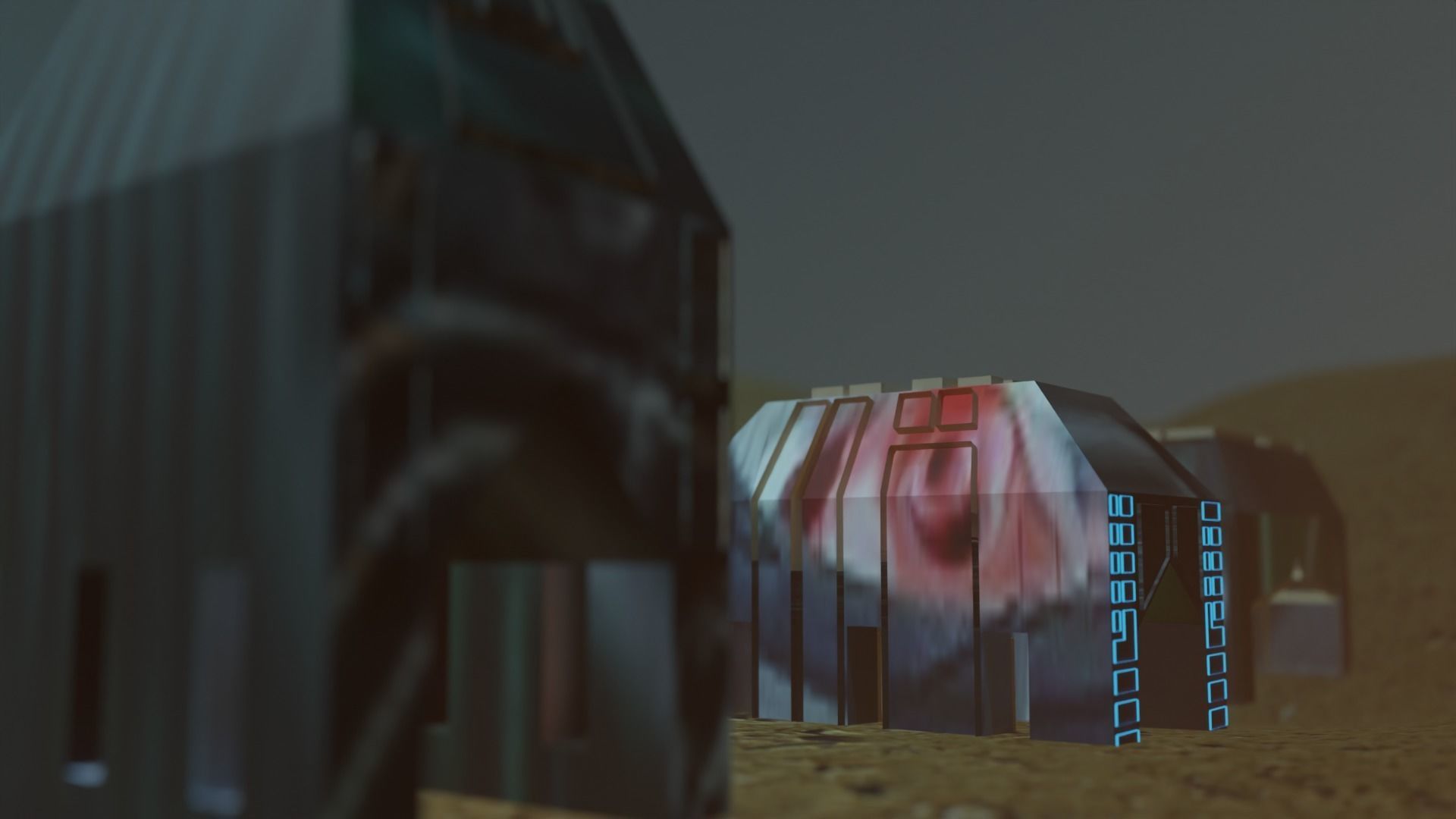 Scifi City Kitbash Building 3D model_6