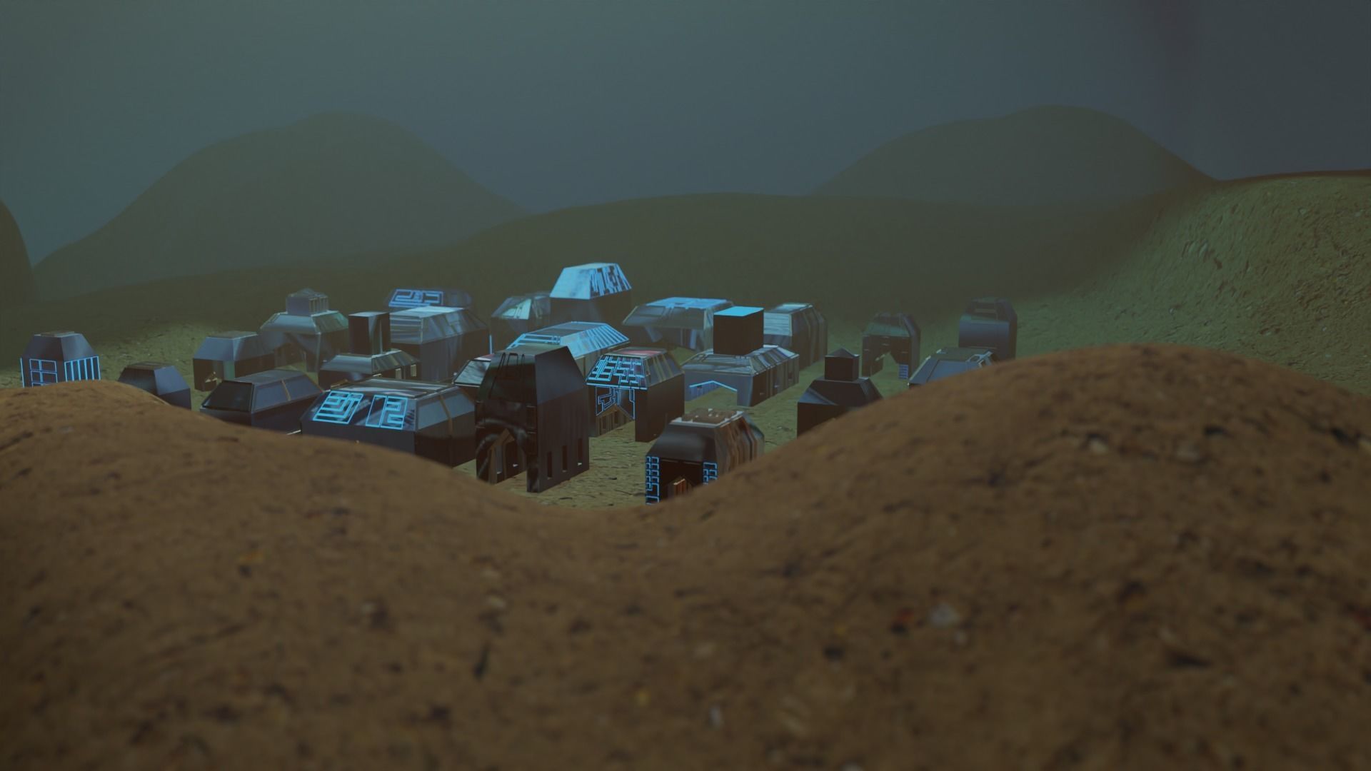 Scifi City Kitbash Building 3D model_10