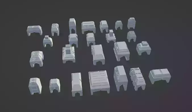 Scifi City Kitbash Building