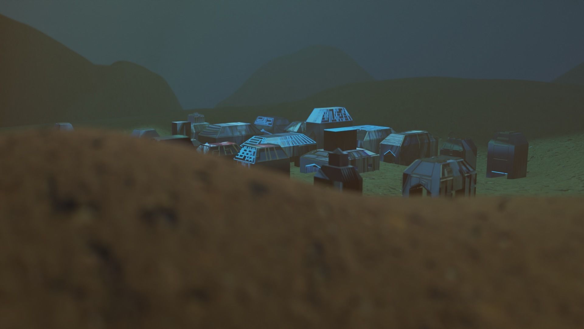 Scifi City Kitbash Building 3D model_11