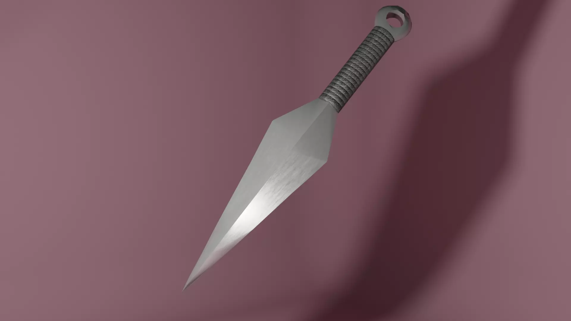 Japanese Kunai Low-poly 3D model_0