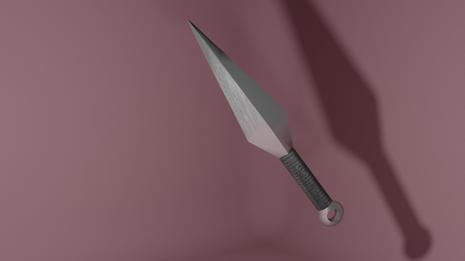 Japanese Kunai Low-poly 3D model_1