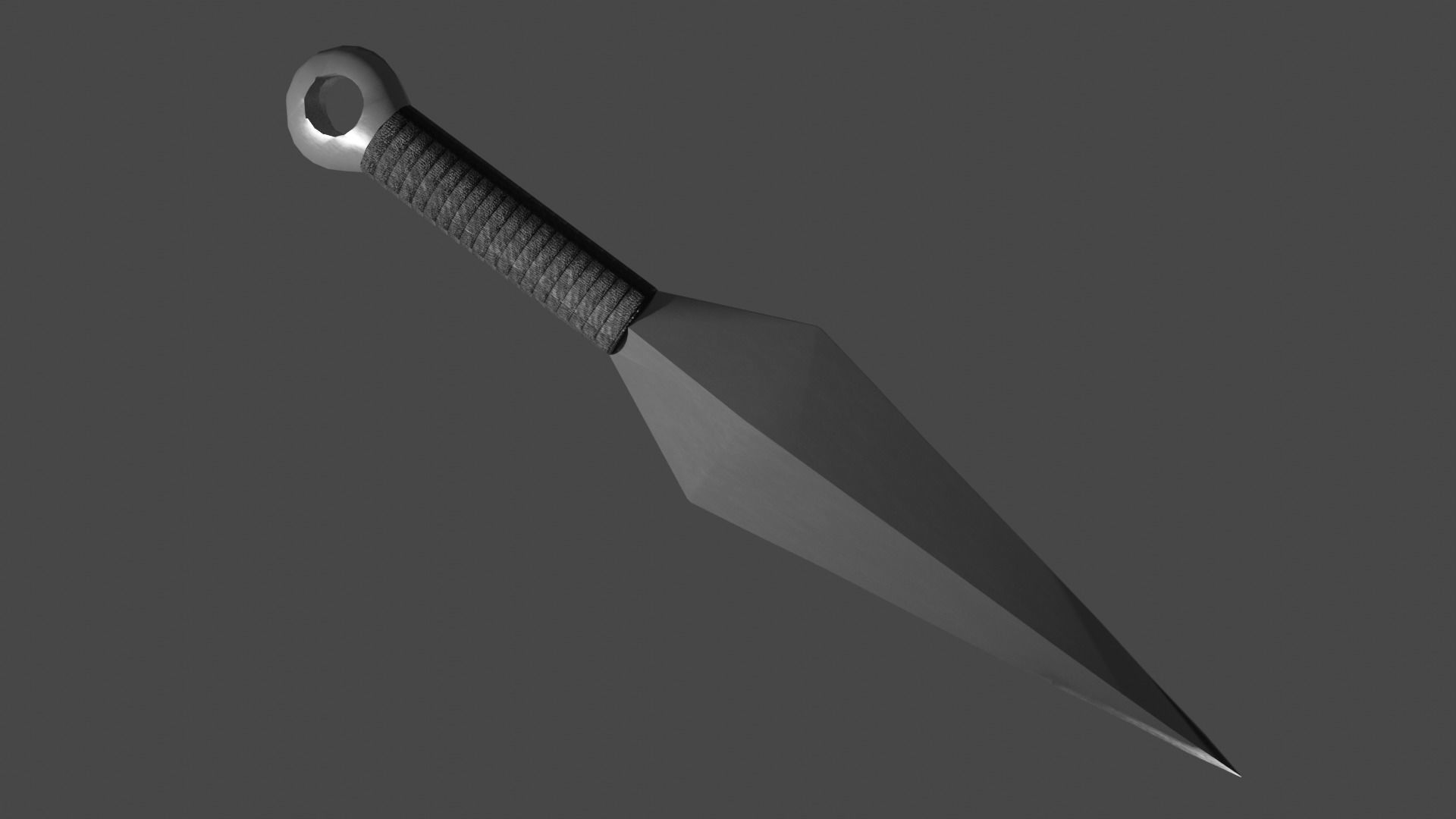 Japanese Kunai Low-poly 3D model_3