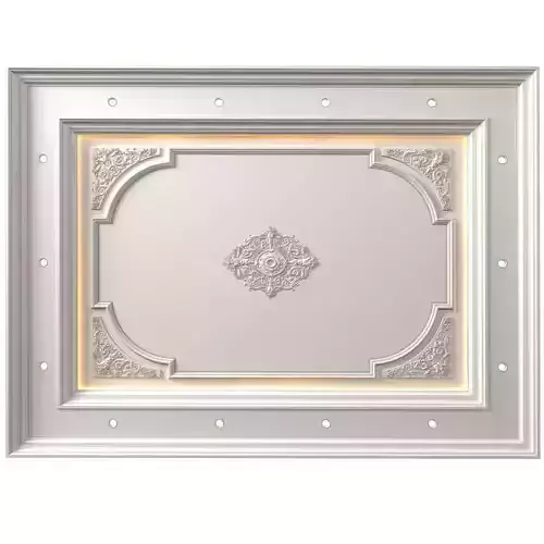 Ceiling coffered with lighting in a classic style 3D model