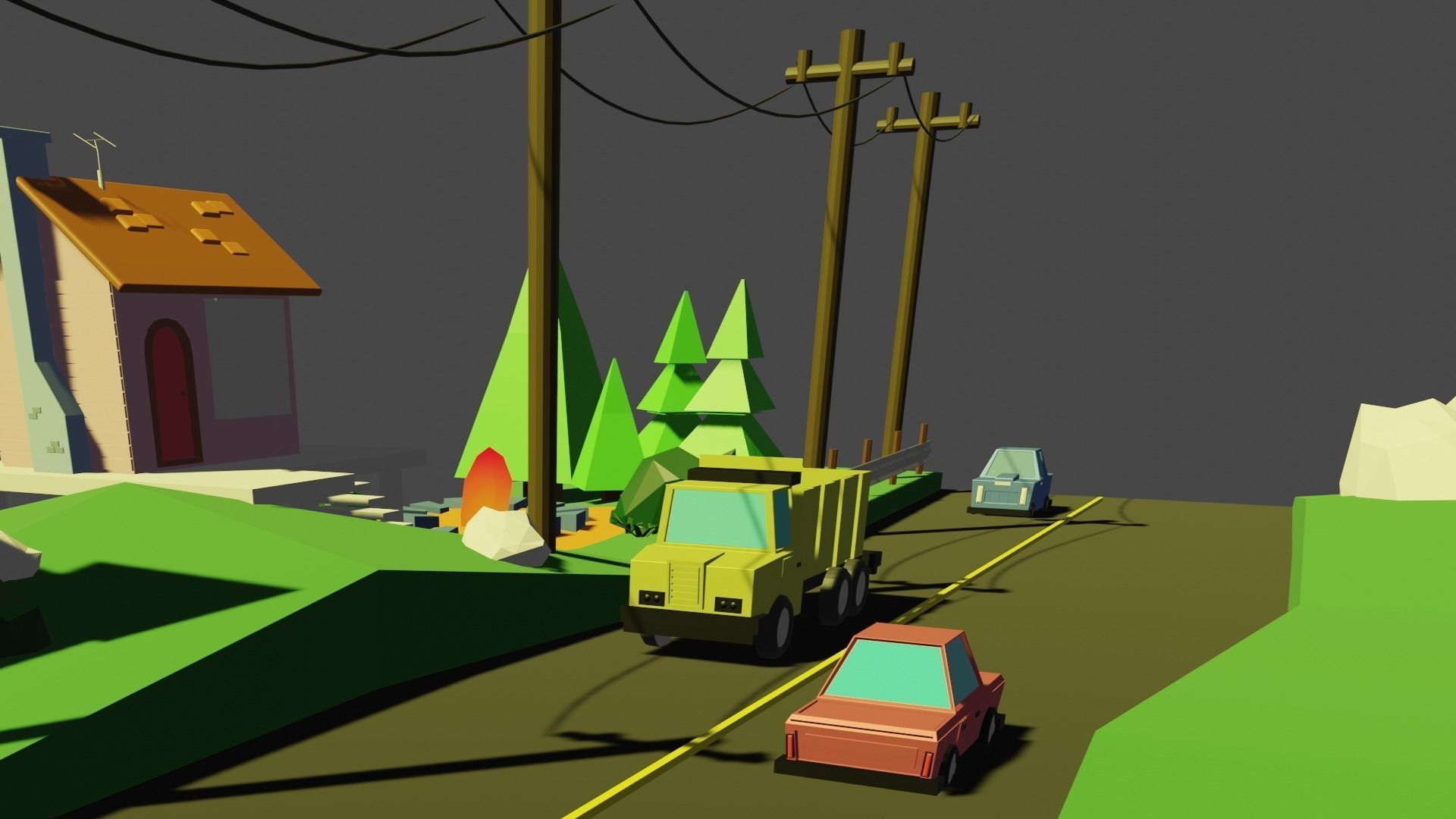 3d Scene of babol countryside  3D model_2