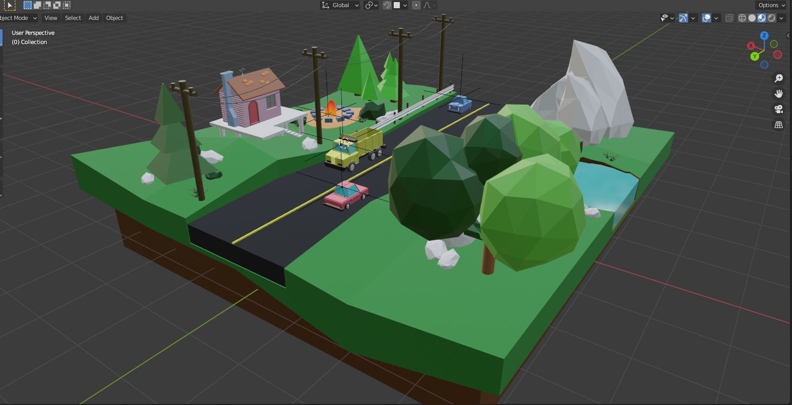 3d Scene of babol countryside  3D model_3