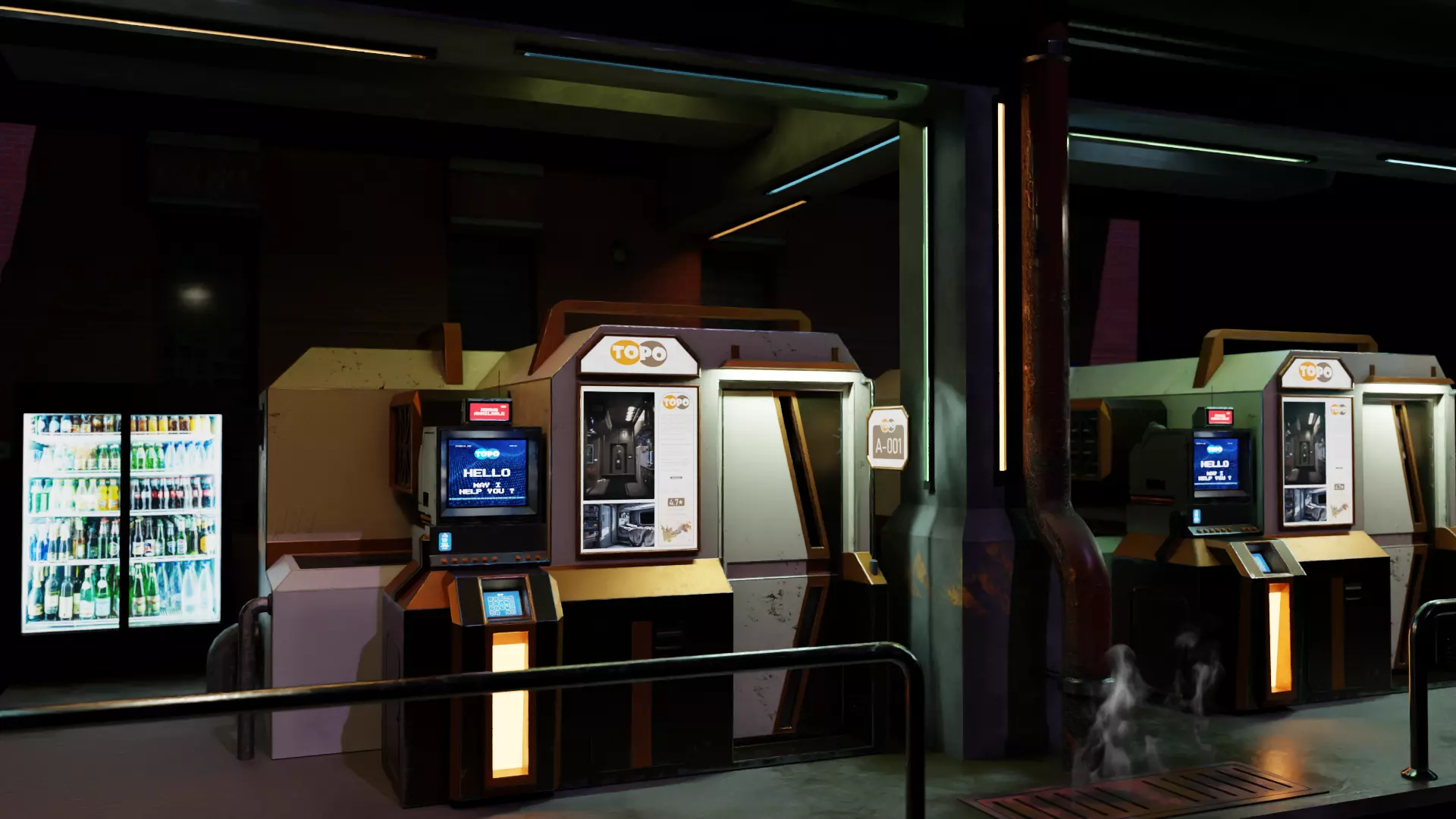 Sci-fi Modular Low-poly 3D model Low-poly 3D model