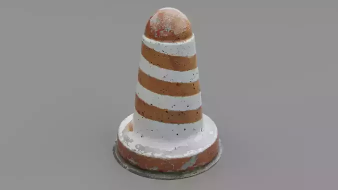 Concrete road bollard 03 Low-poly 3D model