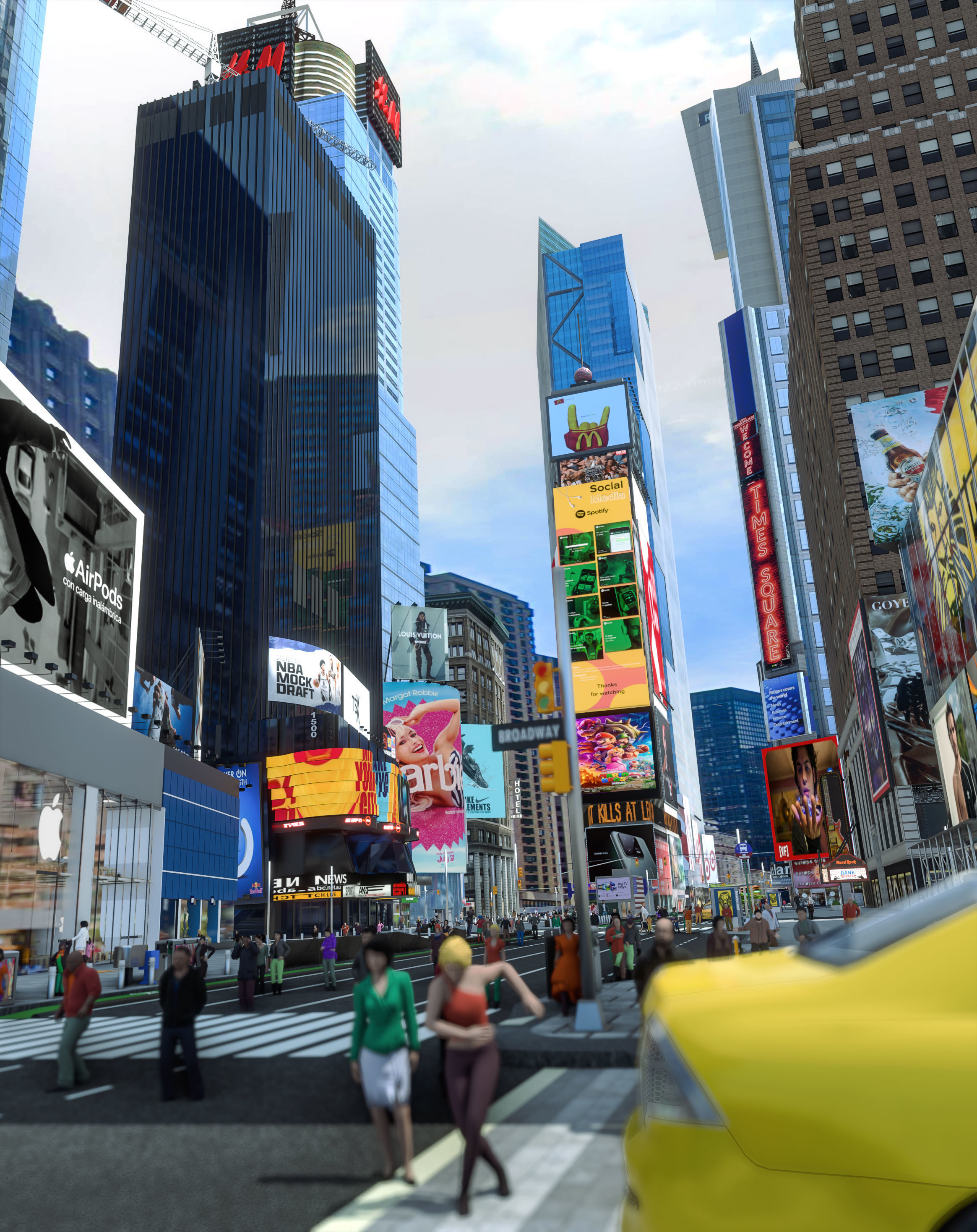 TIMES SQUARE - BROADWAY 3D model_1