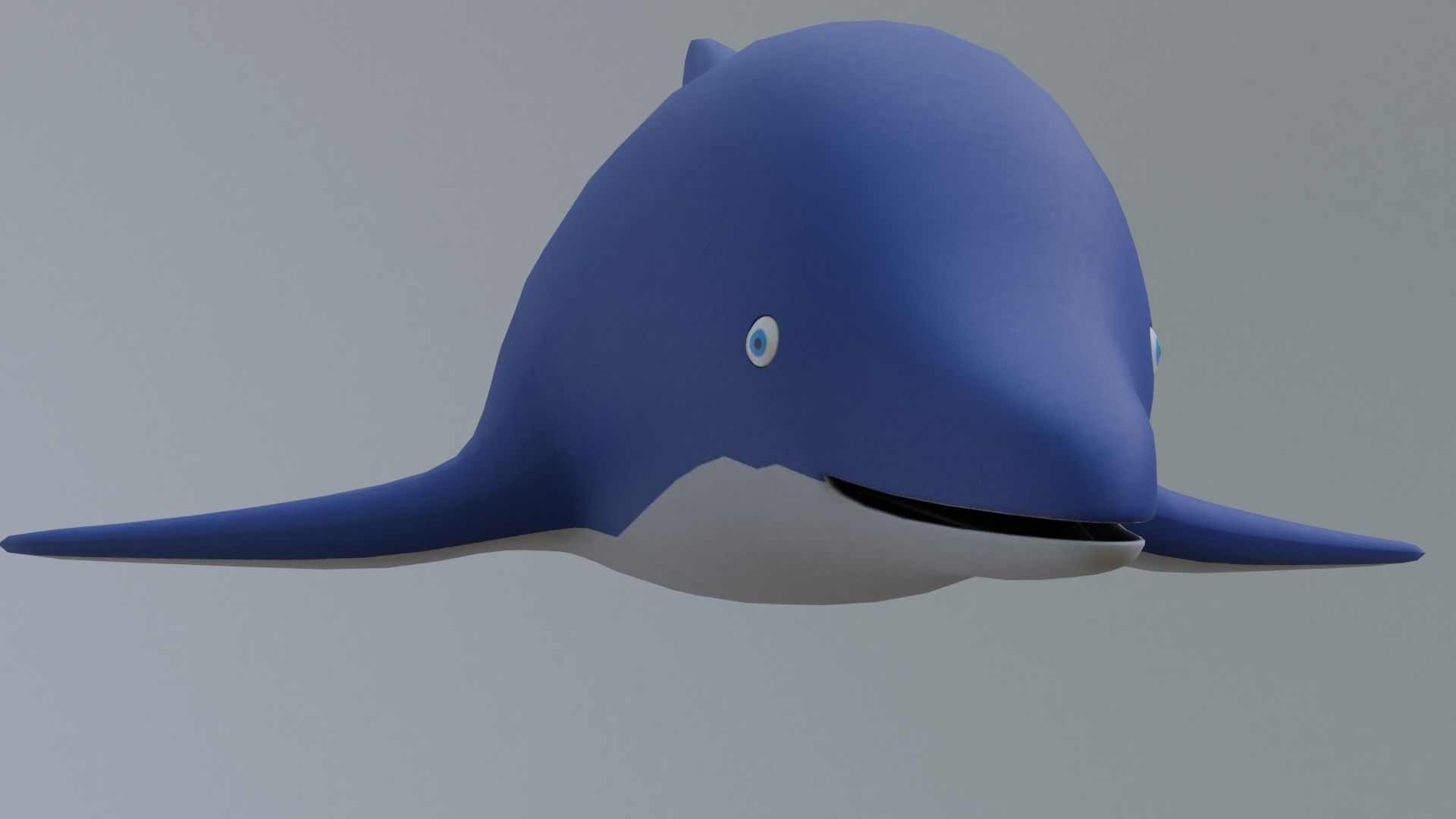 Cartoon Dolphin 3D model_3