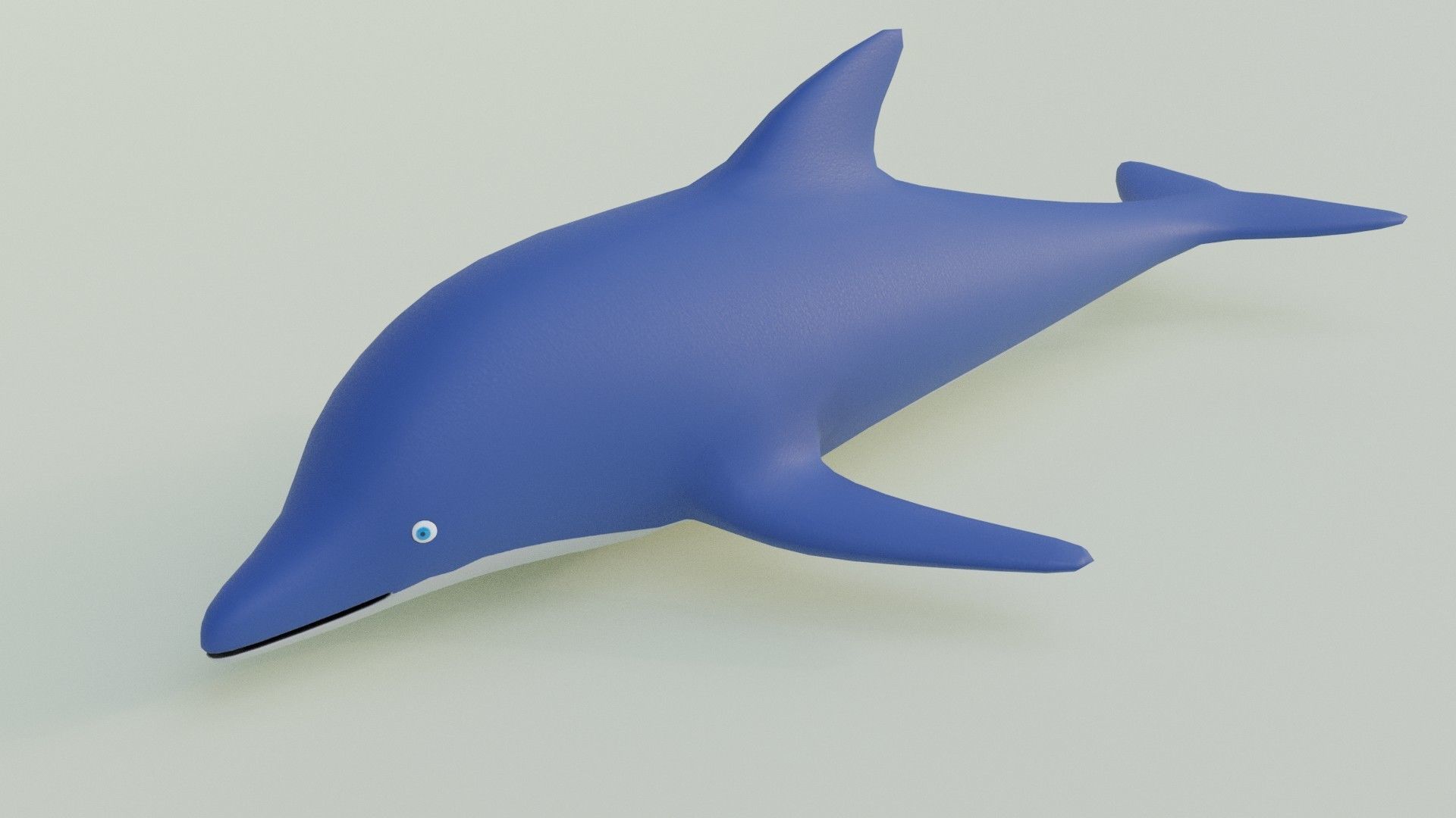 Cartoon Dolphin 3D model_4