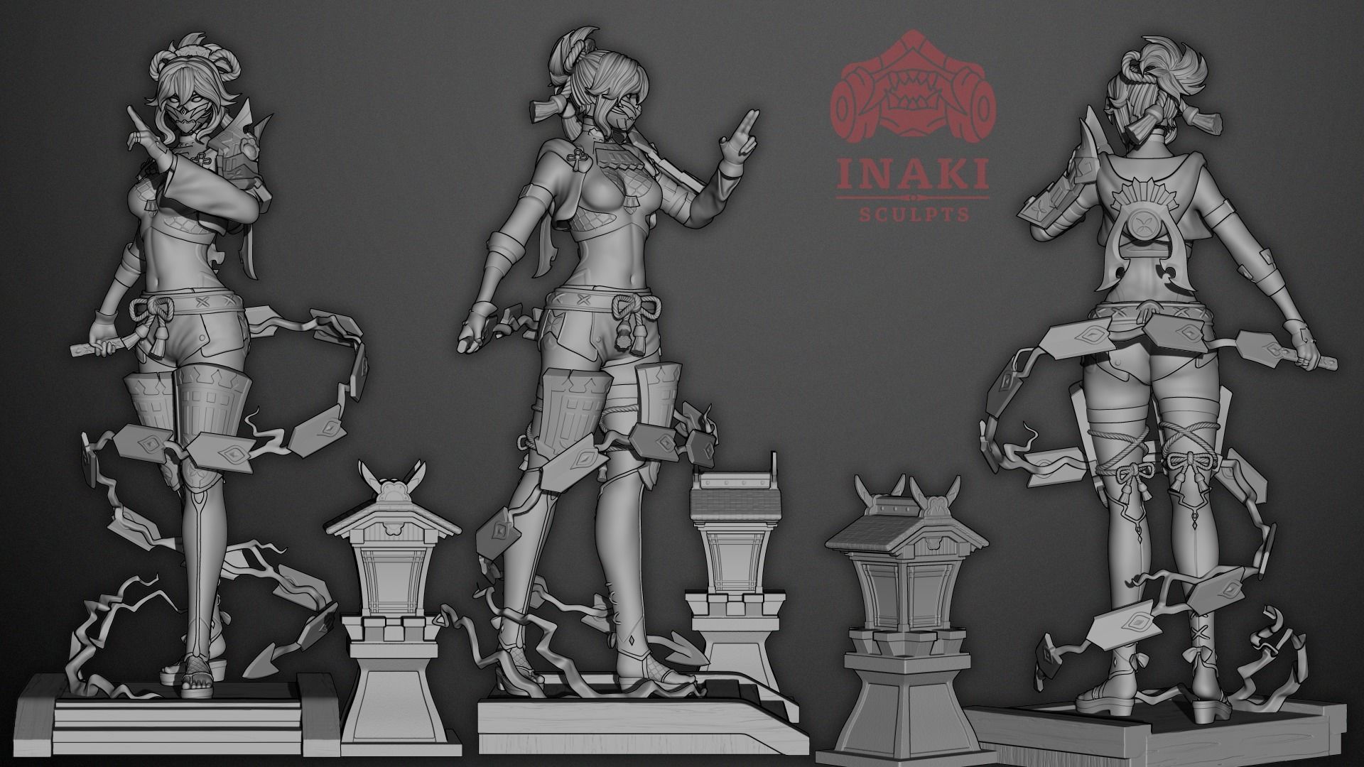 Kuki Shinobu - Genshin Impact 3D print model_7