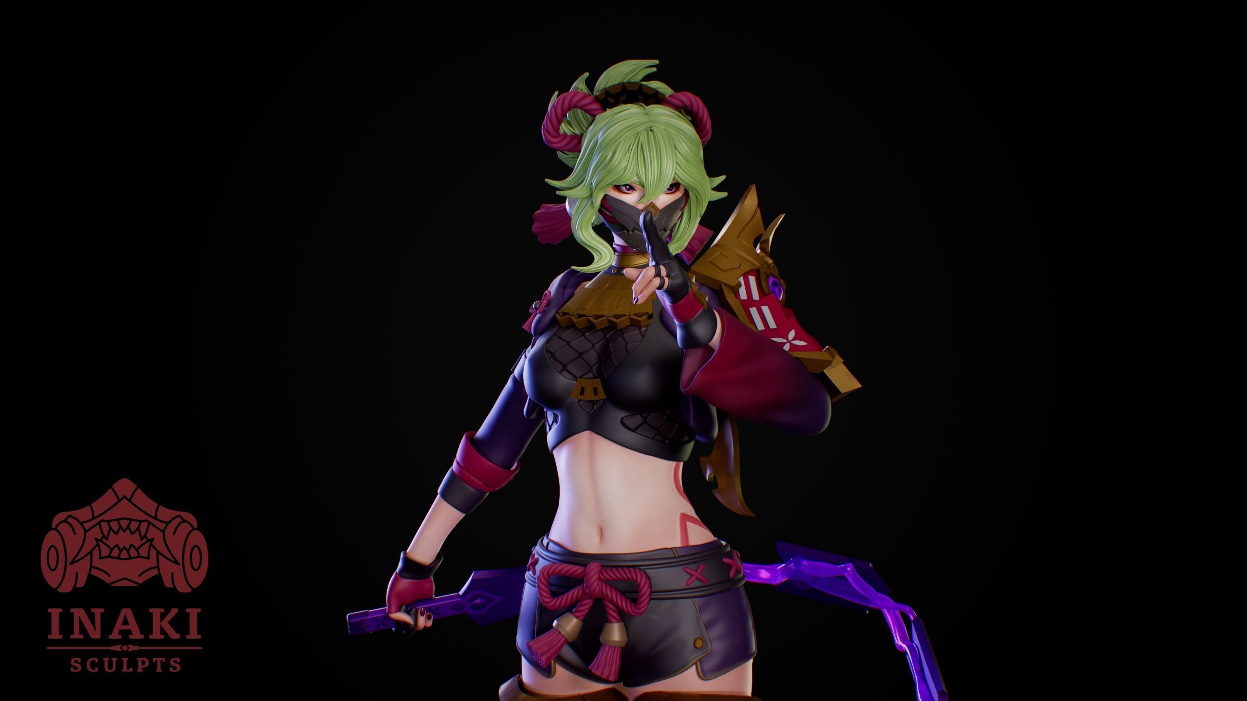 Kuki Shinobu - Genshin Impact 3D print model_1