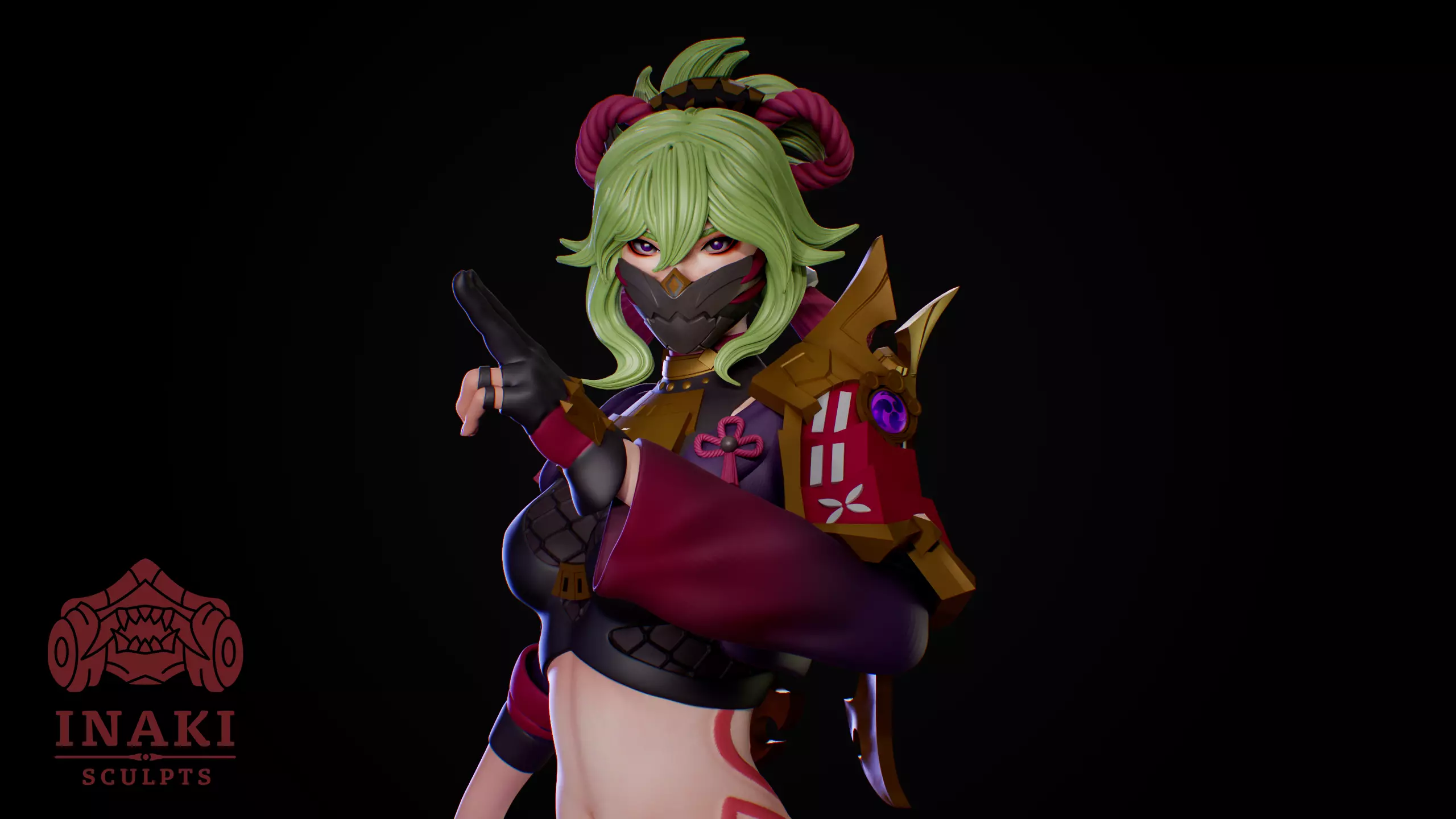 Kuki Shinobu - Genshin Impact 3D print model_0