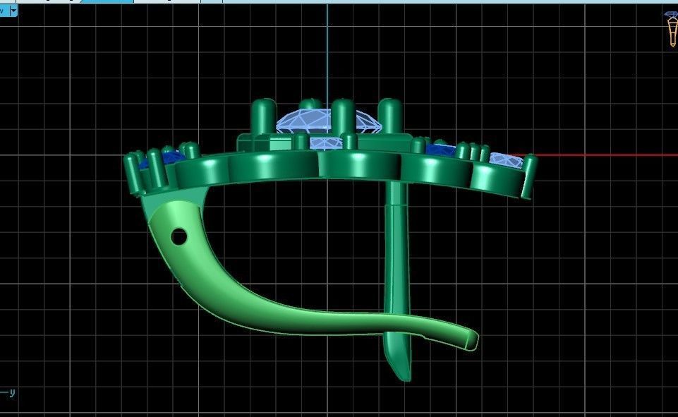  elegant  earrings with ornament pattern 474 3D print model_30