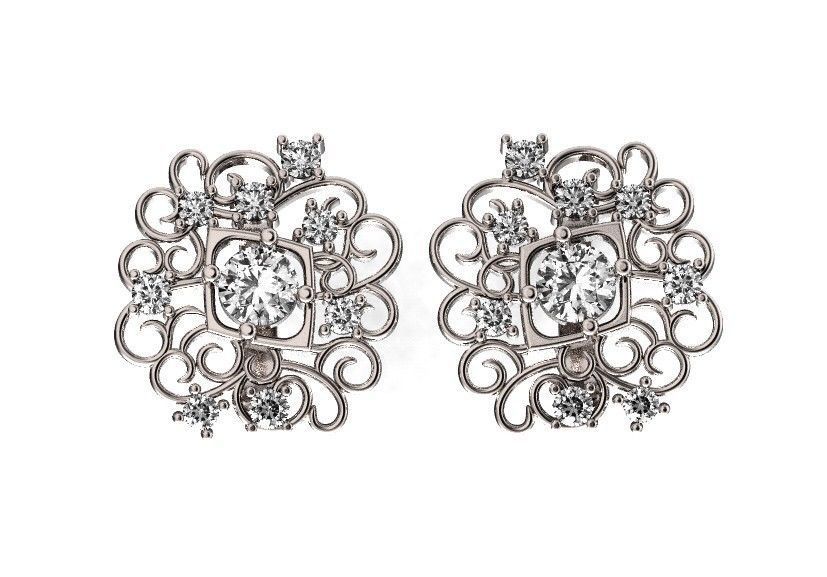  elegant  earrings with ornament pattern 474 3D print model_28
